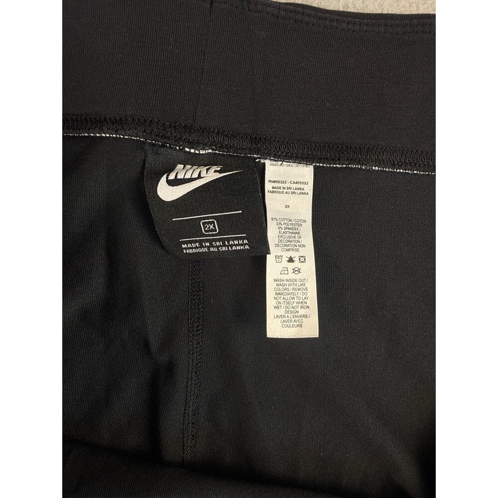 Nike Air Leggings Womens 2X Black Skinny High Rise Cropped Graphic Athletic Gym - Picture 3 of 6